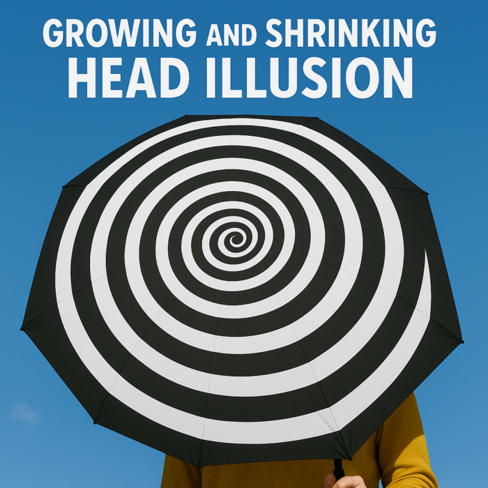 Growing & Shrinking Head Umbrella Illusion